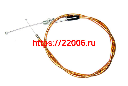 Трос газа с натяжкой (желтый) для короткоходной ручки Питбайк, TTR Трос газа с натяжкой (желтый) для короткоходной ручки Питбайк, TTR