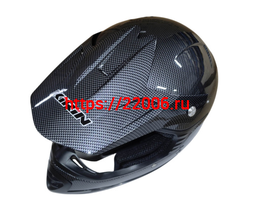 Шлем кроссовый KIRIN QL-B07, карбон, синий, размер L фото 3