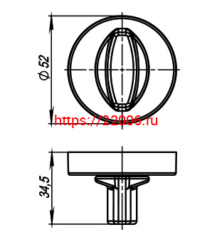 Ручка Armadillo (Армадилло) поворотная BK6.R.URB52 (WC-BOLT BK6/URB) OB-13 античная бронза фото 3 Ручка Armadillo (Армадилло) поворотная BK6.R.URB52 (WC-BOLT BK6/URB) OB-13 античная бронза фото 3
