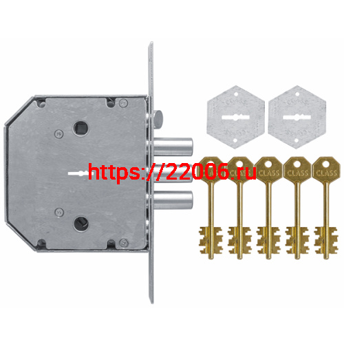 Замок Class (Класс) врезной сувальдный с задвижкой и защёлкой GS-SМ 012 (левый), 5 кл. фото 2