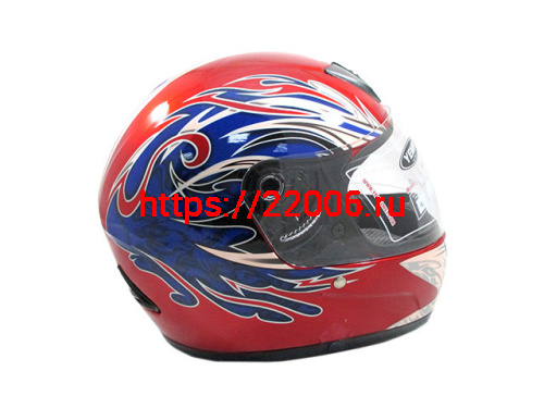 Мотошлем YM-802 красный (XL) Мотошлем YM-802 красный (XL)