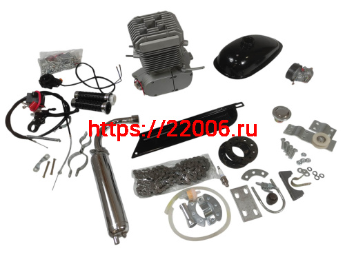 Двигатель веломотор 110-52 (КОМПЛЕКТ для установки)