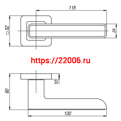 Ручка Punto (Пунто) раздельная K.QR52.MARS (MARS QR) SN/CP-3 матовый никель/хром фото 3