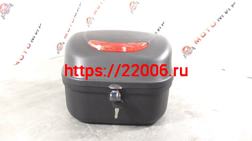 Кофр задний пластик №04 (Альфа) цвет матовый черный С КАТАФОТОМ и СПИНКОЙ (НАБОР) фото 2 Кофр задний пластик №04 (Альфа) цвет матовый черный С КАТАФОТОМ и СПИНКОЙ (НАБОР) фото 2