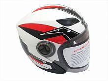Мотошлем YM-619 Graphics красно-белый (L)