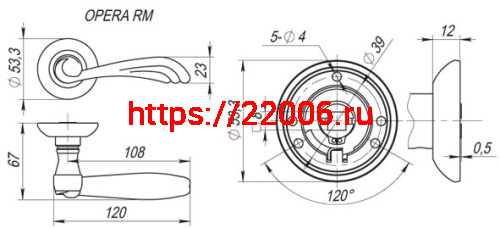 Ручка Fuaro (Фуаро) раздельная R.RM54.OPERA (OPERA RM) AB/GP-7 бронза/золото фото 3 Ручка Fuaro (Фуаро) раздельная R.RM54.OPERA (OPERA RM) AB/GP-7 бронза/золото фото 3
