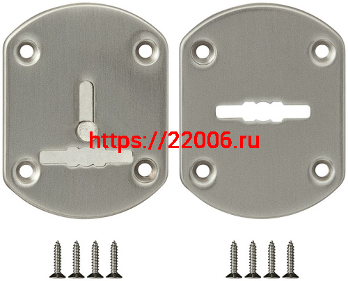 Декоративная Fuaro (Фуаро) накладка ESC021-SN-3 (МАТ НИКЕЛЬ) на сув. замок со шторкой (2 шт)