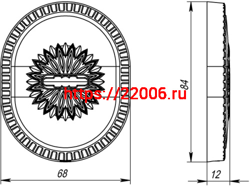 Накладка Armadillo (Армадилло) на сувальдный замок ESC.S-auto.CL/OV (PS-DEC CL) ABL-18 темная медь фото 3