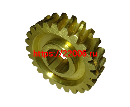 Шестерня червячного редуктора снегоуборочной л.с. машины 24 зуб. D22 фото 4