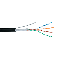 Кабель DIVISAT FTP 4PR 24AWG Cu CAT5e, OUTDOOR +ТРОС (0,48) 305м