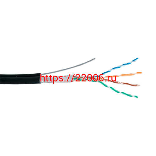 Кабель DIVISAT FTP 4PR 24AWG Cu CAT5e, OUTDOOR +ТРОС (0,48) 305м