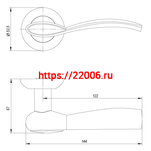 Ручка Punto (Пунто) раздельная FENIX ZR ABG-6 бронза фото 3