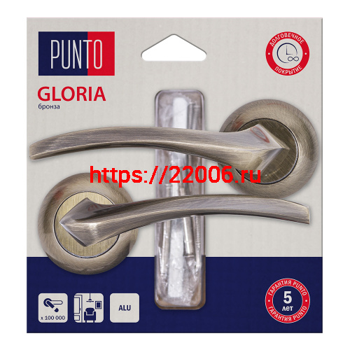 Ручка Punto (Пунто) раздельная LM/A R.TL54.GLORIA/HD ABG-6 бронза