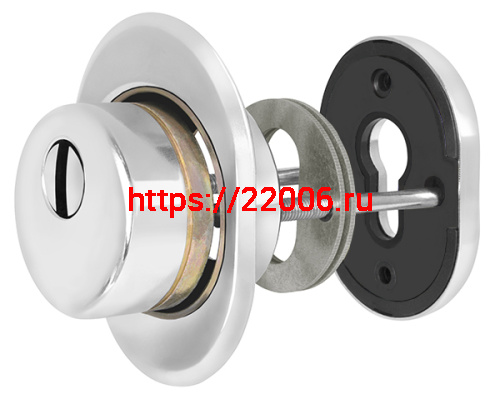 Броненакладка Fuaro (Фуаро) DEF.CRE/OV-set.9726 (DEF 9726) M6x90 врезная с чашкой CP-8 хром