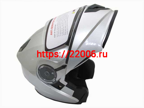 Мотошлем YM-927 серебряный (M)