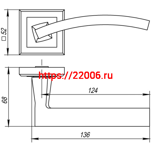 Ручка Punto (Пунто) раздельная K.QL52.NAVY (NAVY QL) SN/CP-3 матовый никель/хром фото 3 Ручка Punto (Пунто) раздельная K.QL52.NAVY (NAVY QL) SN/CP-3 матовый никель/хром фото 3
