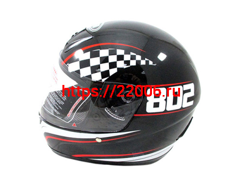 Мотошлем YM-802 черный (L) Мотошлем YM-802 черный (L)