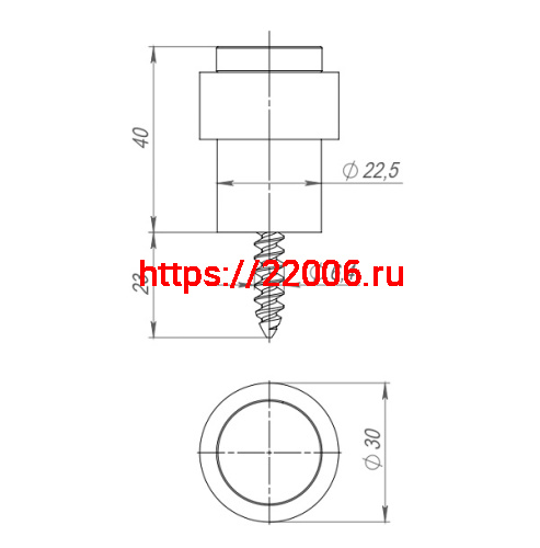 Упор Fuaro (Фуаро) дверной напольный STOPPER/14 (DS-14) CP-8 хром фото 3