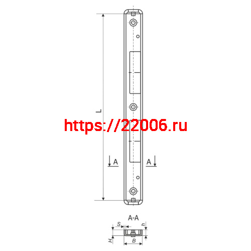 Ответная Guardian (Гардиан) планка регулируемая PROFI 11.535 левая /151:182/ фото 2