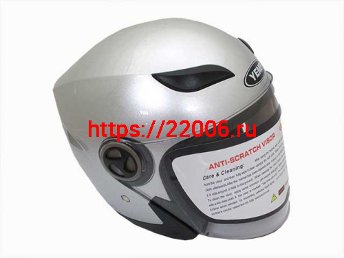 Мотошлем YM-619 серебряный (L)