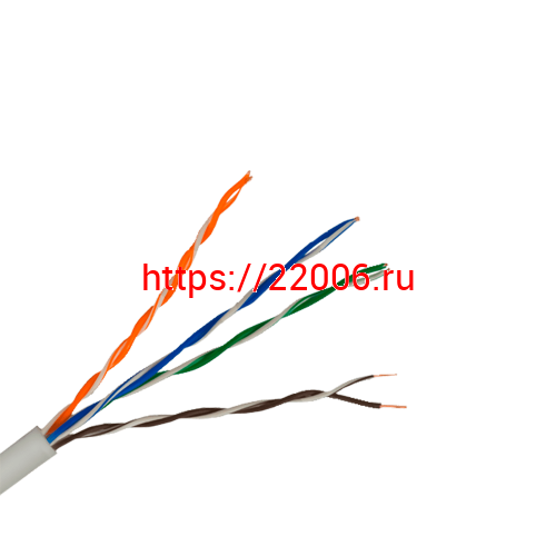 Кабель DIVISAT (С) UTP 4PR 24AWG Cu CAT 5e, PVC (0.46) 305м