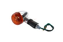 Боковой фонарь (BF-08) "Байкер" хром малый желт. (пласт)