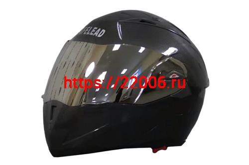 Шлем модуляр "Safelead" HF-118 (поднимается подбородок) NEW карбон (Y03) белый, размер M