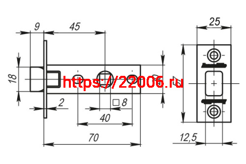 Защелка Armadillo (Армадилло) врезная LH 120-45-25 SG Матовое золото BOX /прям/ фото 3 Защелка Armadillo (Армадилло) врезная LH 120-45-25 SG Матовое золото BOX /прям/ фото 3