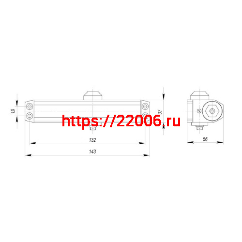 Доводчик Ajax (Аякс) дверной DCTR15-60 (TDR-60) 15-60кг AL алюминий фото 2