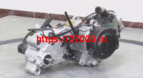 Двигатель 4т. 150 см3 157QMJ (GY6-150) Dingo150 моноблок с редуктором в сборе и масл. охлажд. фото 2