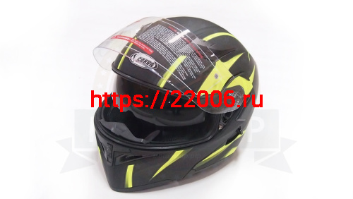 Шлем модуляр COBRA JK902, черно/зеленый(6), с очками, размер S фото 3 Шлем модуляр COBRA JK902, черно/зеленый(6), с очками, размер S фото 3