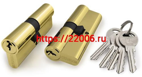 Цилиндровый Fuaro (Фуаро) механизм (100 ZA/70) 1000ZAKey70(30+10+30) PB латунь 5Key