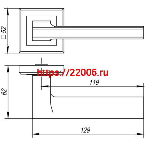 Ручка Punto (Пунто) раздельная K.QL52.BLADE (BLADE QL) BL-24 черный фото 3 Ручка Punto (Пунто) раздельная K.QL52.BLADE (BLADE QL) BL-24 черный фото 3