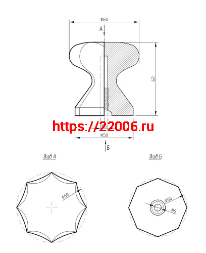Ручка-кнопка veles (ВЕЛЕС) фигурная Орегон фото 2 Ручка-кнопка veles (ВЕЛЕС) фигурная Орегон фото 2