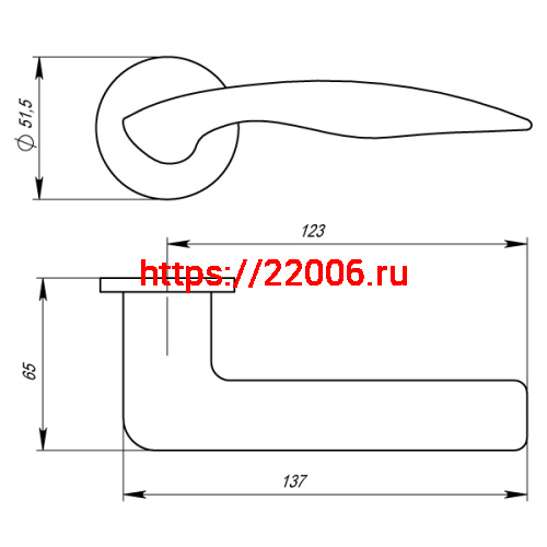 Ручка Armadillo (Армадилло) раздельная R.URS52.WAVE (WAVE URS) CP-8 хром фото 4