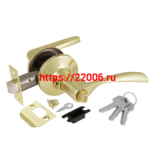 Ручка Ajax (Аякс) защелка DK610 PB-ET (6010 PB-E) (кл./фик.) золото