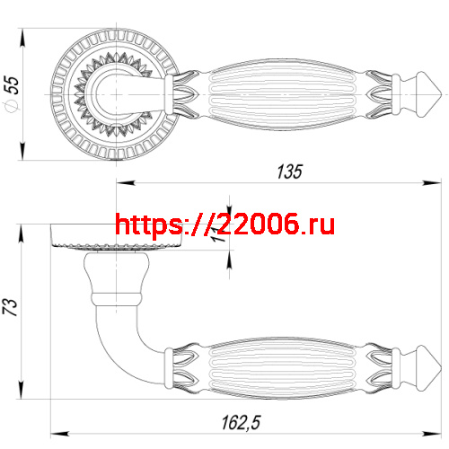 Ручка Armadillo (Армадилло) раздельная Bella CL2/HD СP-8 Хром фото 2 Ручка Armadillo (Армадилло) раздельная Bella CL2/HD СP-8 Хром фото 2