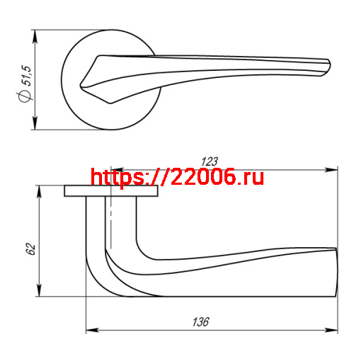 Ручка Armadillo (Армадилло) раздельная R.URS52.FLAME (FLAME URS) BPVD-77 вороненый никель фото 4 Ручка Armadillo (Армадилло) раздельная R.URS52.FLAME (FLAME URS) BPVD-77 вороненый никель фото 4