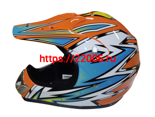 Шлем кроссовый KIRIN QL-128, оранж, красный, черный, оранж-черн, размер XL фото 3 Шлем кроссовый KIRIN QL-128, оранж, красный, черный, оранж-черн, размер XL фото 3