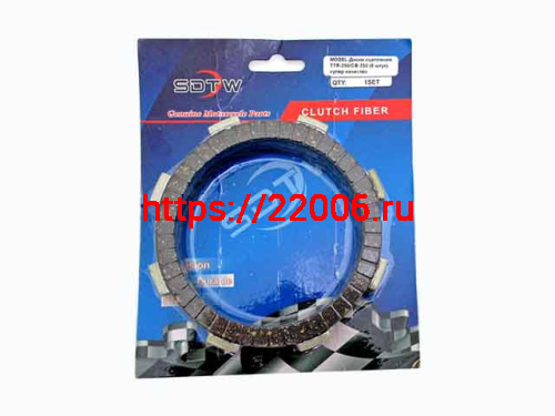 Диски сцепления TTR-250/CB-250 (6 штук) Диски сцепления TTR-250/CB-250 (6 штук)