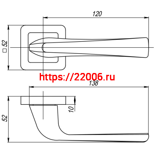 Ручка Punto (Пунто) раздельная K.QR52.SATURN (SATURN QR) SN/CP-3 матовый никель/хром фото 3 Ручка Punto (Пунто) раздельная K.QR52.SATURN (SATURN QR) SN/CP-3 матовый никель/хром фото 3