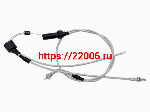 Трос газа раздвоенный с загибом CG150/250 армированная оплетка (L-1320) Трос газа раздвоенный с загибом CG150/250 армированная оплетка (L-1320)