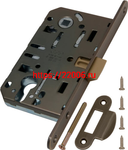 Корпус замка AGB (АГБ) под цил. MEDIANA EVOLUTION B01103.50.12.567 с отв. планкой B01000.13 (ант бронза) фото 2