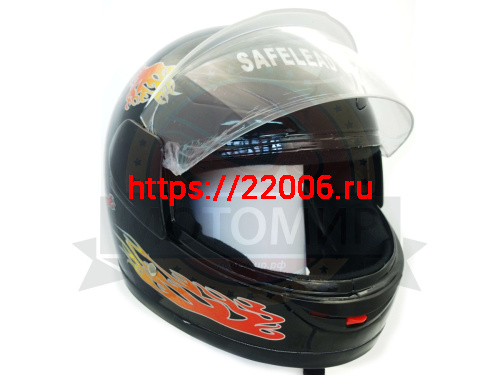 Шлем интеграл "Safelead" HF-908 (619) Детский E05 BLACK, TB-SILVER размер S (16 шт.) фото 2 Шлем интеграл "Safelead" HF-908 (619) Детский E05 BLACK, TB-SILVER размер S (16 шт.) фото 2