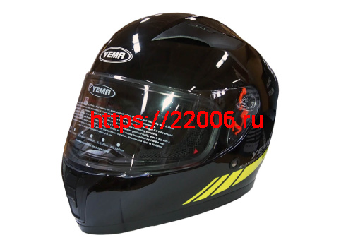 Шлем интеграл YM-832 "YAMAPA", черно-желтый, красный, размер XL Шлем интеграл YM-832 "YAMAPA", черно-желтый, красный, размер XL