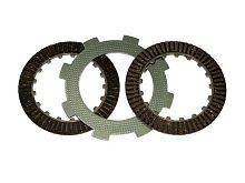 Диски сцепления двигателя 139FMB 50cc (2 штуки текстолитовые и 1 штука стальной) механика TMMP