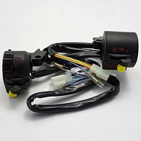 Переключатель FLASH левый+правый, в сборе, черный (НАБОР)