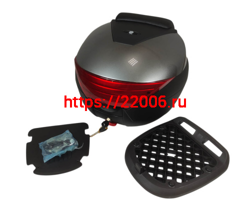 Кофр багажный мото задний CIGNA E-29 29л серый с черным