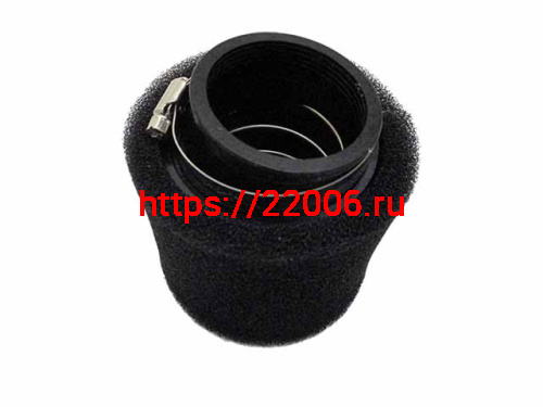 Фильтр воздушный нулевого сопротивления d-38мм PITBIKE (поролон черный) с переходным кольцом