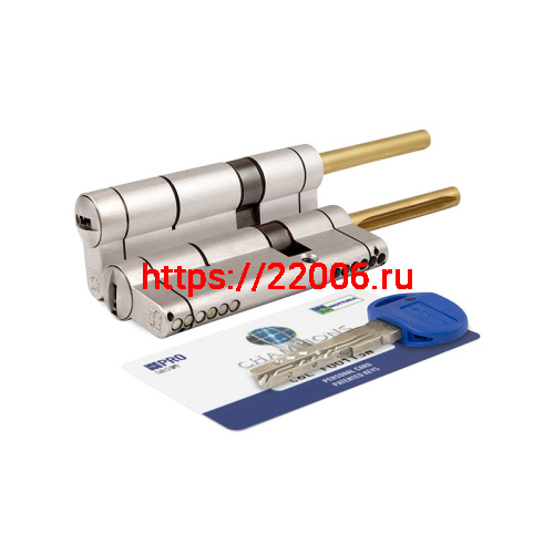 Цилиндровый механизм Mottura (Моттура) под вертушку (дл. шток) CP4P713101 (102 мм/66+10+26) МАТ.НИКЕЛЬ